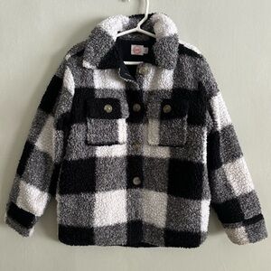 Wonder Nation Black and White teddy Coat